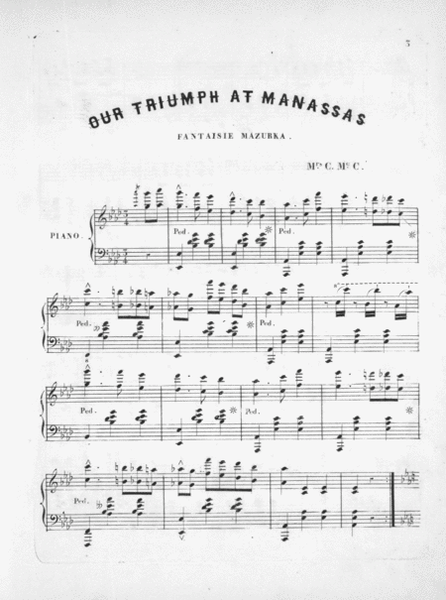 Our Triumph at Manassas, Fantaisie Mazurka