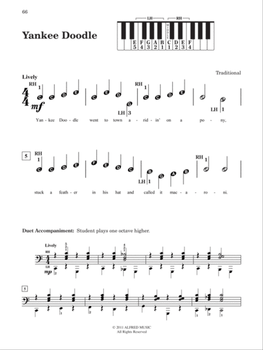 Pre-Reading Book of Favorites Easy Piano scores gallery preview page 5