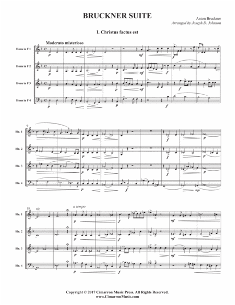 Bruckner Suite Horn scores gallery preview page 2