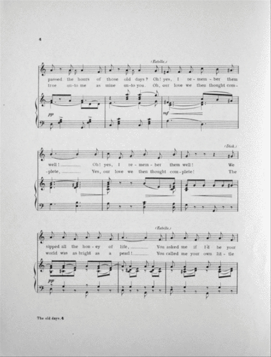 The Telephone Girl. The Old Days Voice scores gallery preview page 3