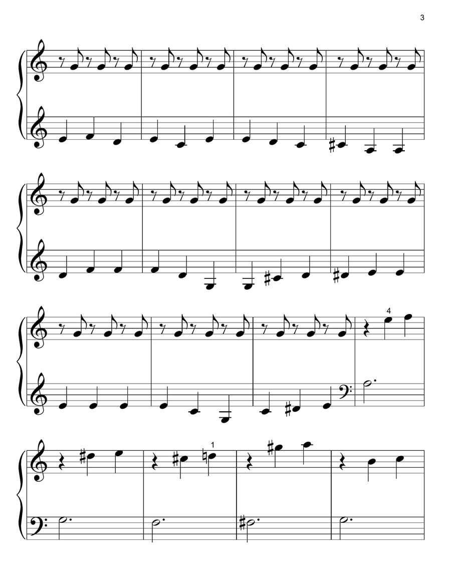 Dawn (from Pride And Prejudice) Easy Piano scores gallery preview page 3