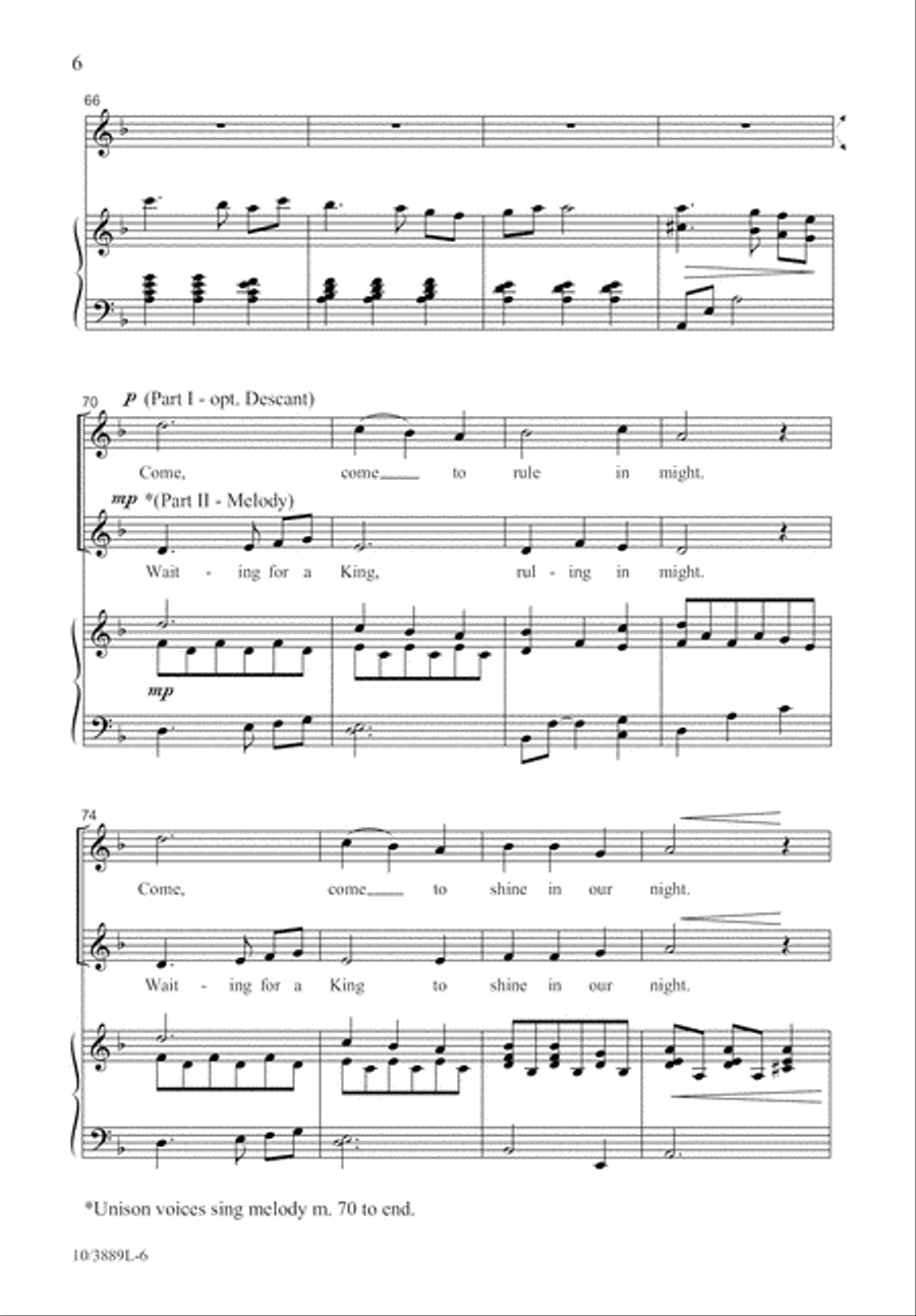 Waiting for a King Waiting for a King Unison Choir scores gallery preview page 6