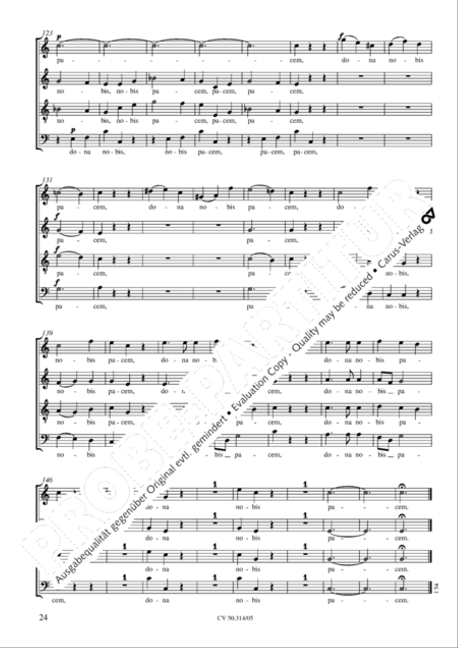 Missa Sancti Joannis Nepomuceni 4-Part scores gallery preview page 25