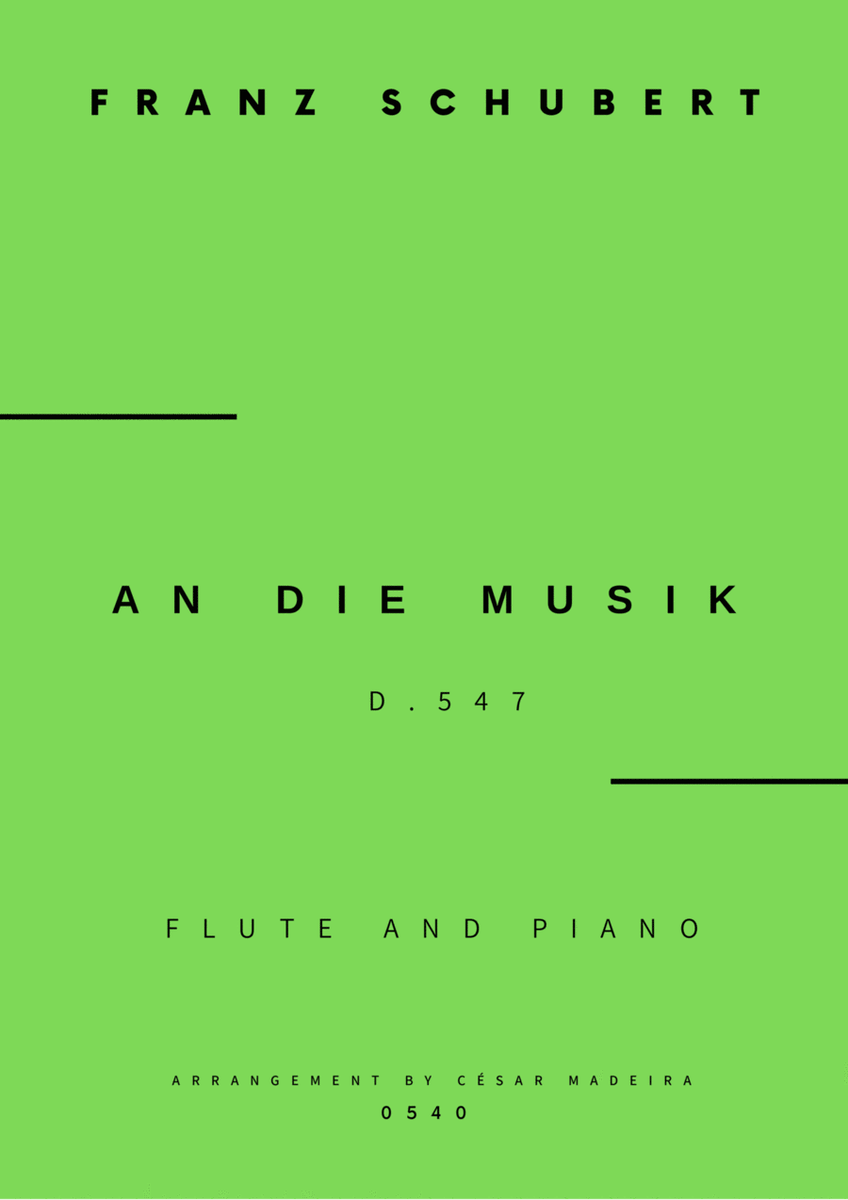 An Die Musik - Flute and Piano (Full Score and Parts) image number null
