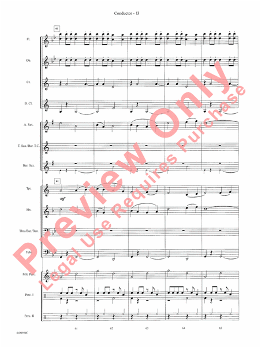 The Sound and the Fury Concert Band scores gallery preview page 16