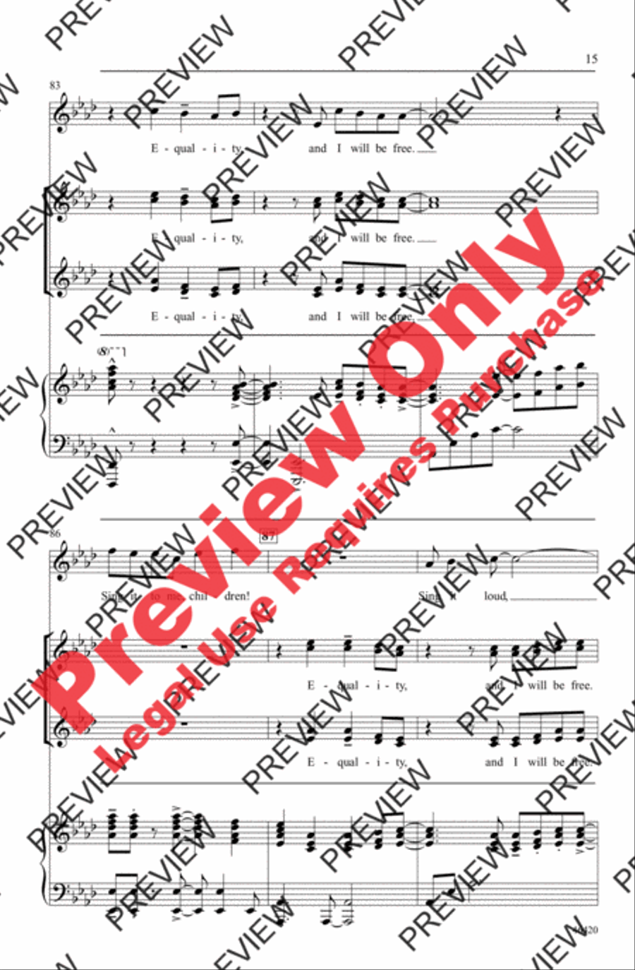 Equality Women's Choir scores gallery preview page 15