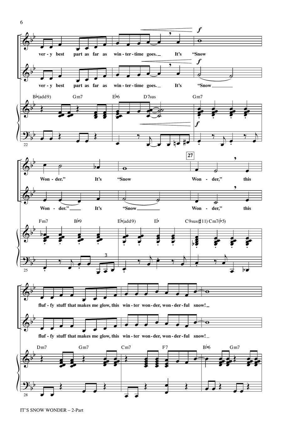 It's Snow Wonder It's Snow Wonder 2-Part scores gallery preview page 4