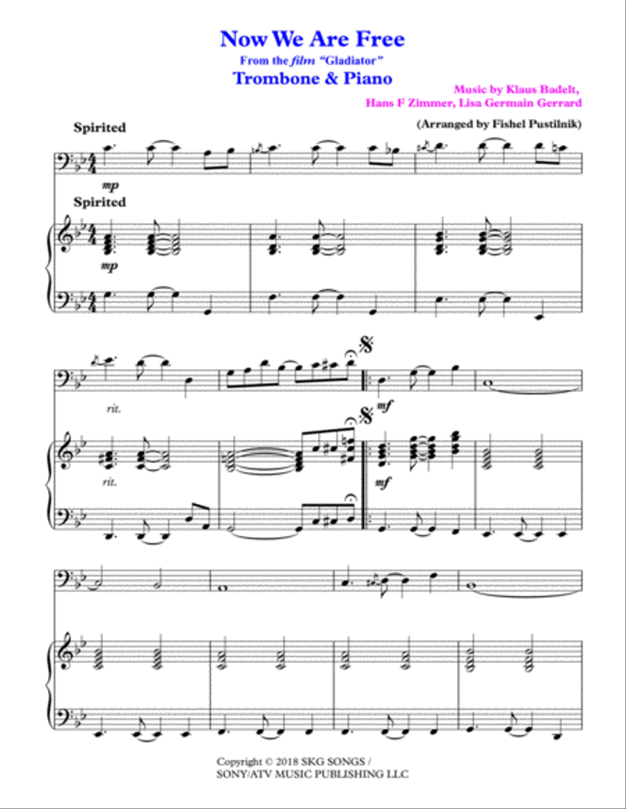 Gladiator Main Theme Piano scores gallery preview page 2