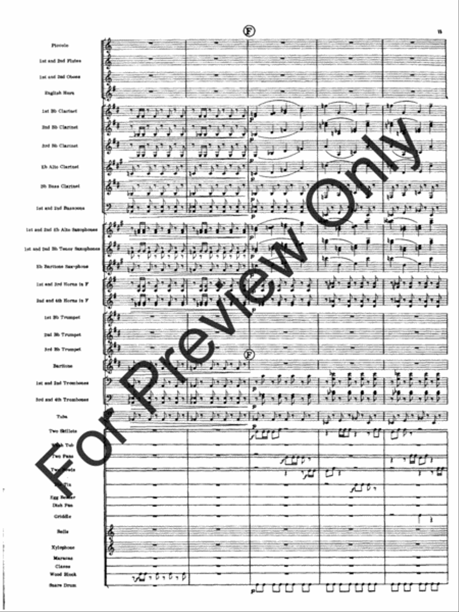 Variations On A Kitchen Sink Concert Band scores gallery preview page 18