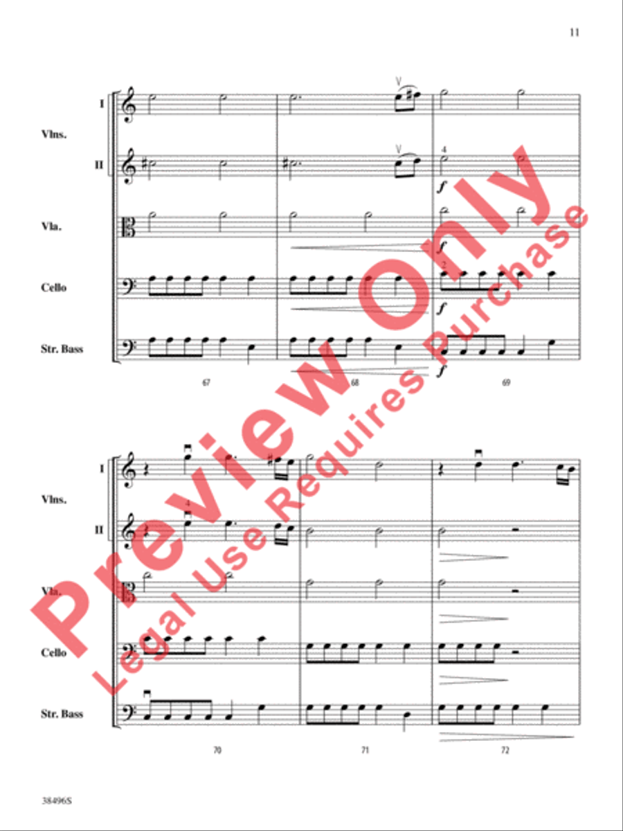 Viva los Conquistadores! String Orchestra scores gallery preview page 12