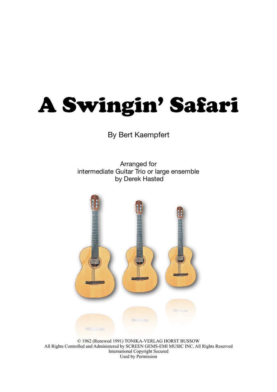 A Swingin' Safari Guitar Ensemble scores gallery preview page 1