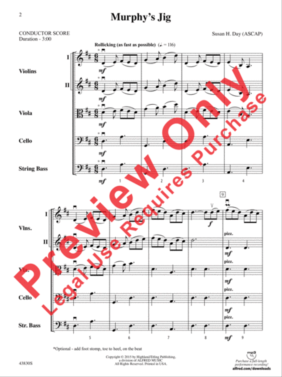 Murphy's Jig Murphy's Jig String Orchestra scores gallery preview page 3