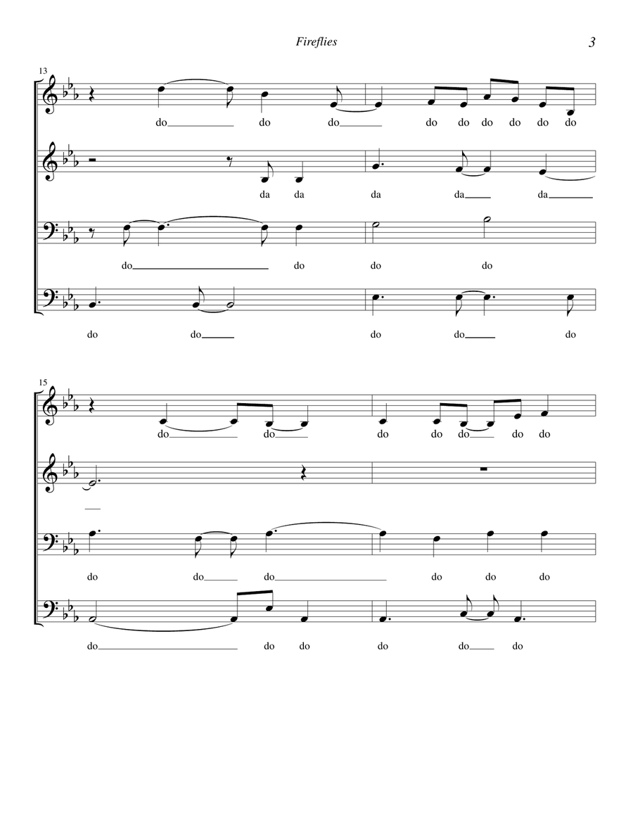 Fireflies 4-Part scores gallery preview page 3