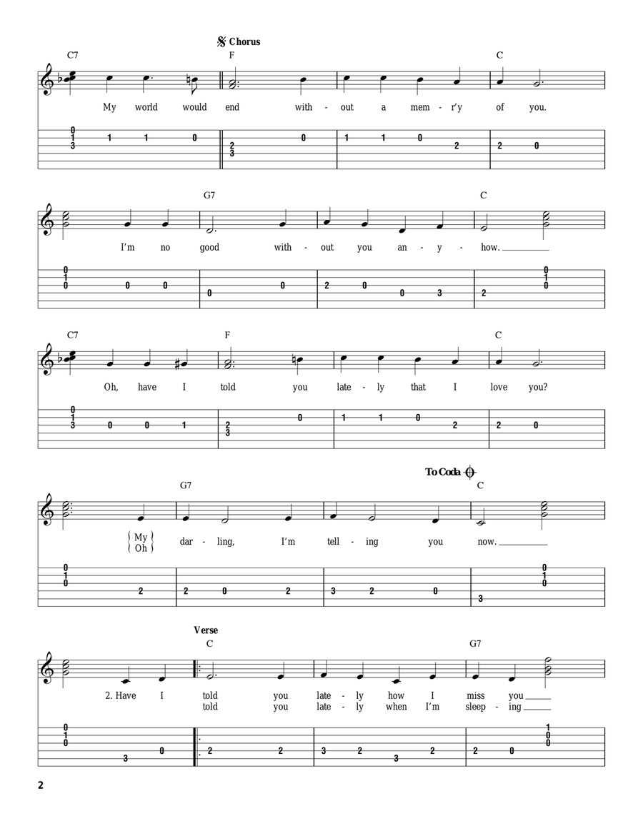 Have I Told You Lately That I Love You Electric Guitar scores gallery preview page 2