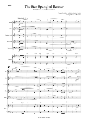The Star-Spangled Banner - EUA Hymn (Woodwind Quintet) Piano and chords