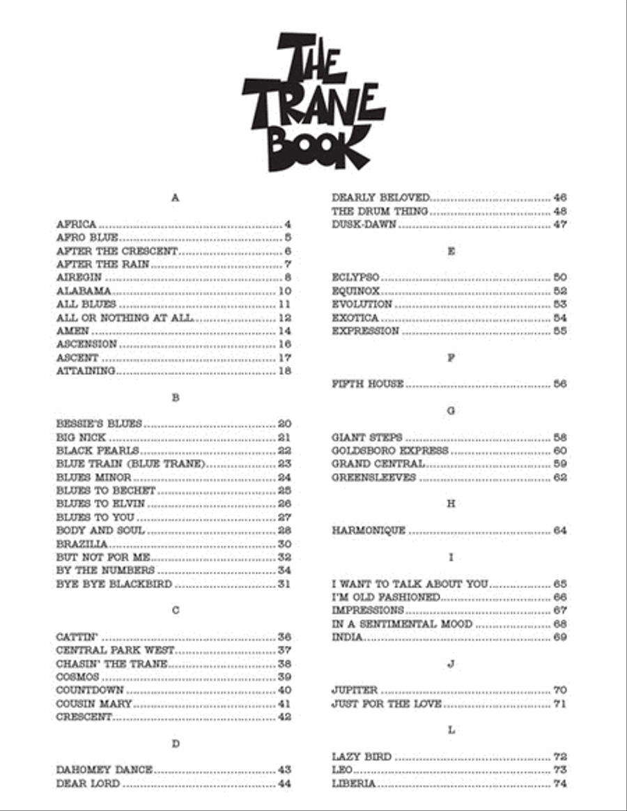 The Trane Book Piano scores gallery preview page 2