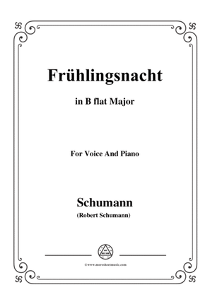 Schumann-Frühlingsnacht,in B flat Major,for Voice and Piano