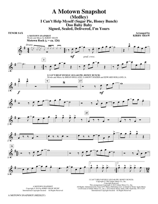 A Motown Snapshot (Medley) - Bb Tenor Saxophone