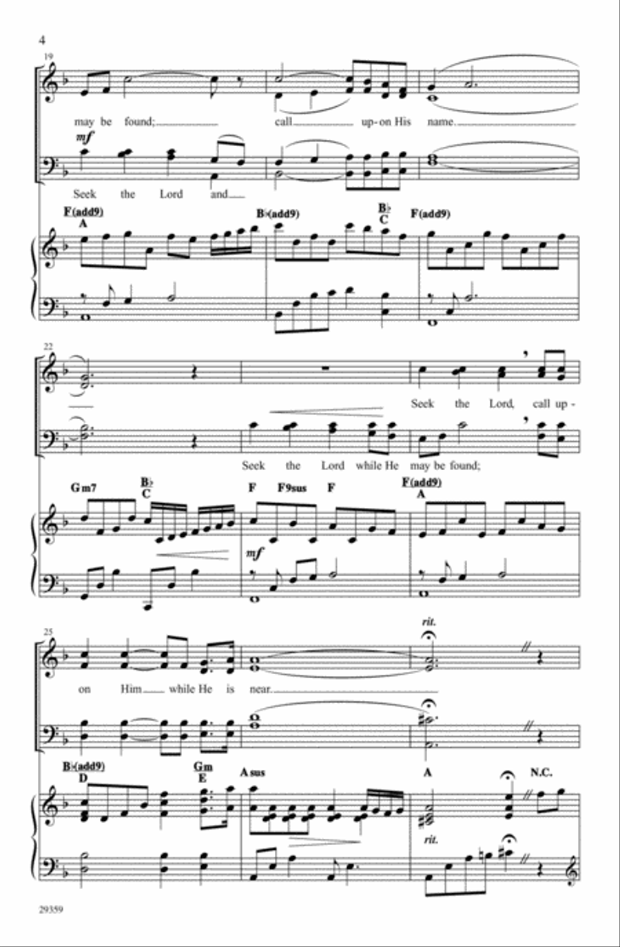 Seek the Lord Seek the Lord 4-Part scores gallery preview page 3