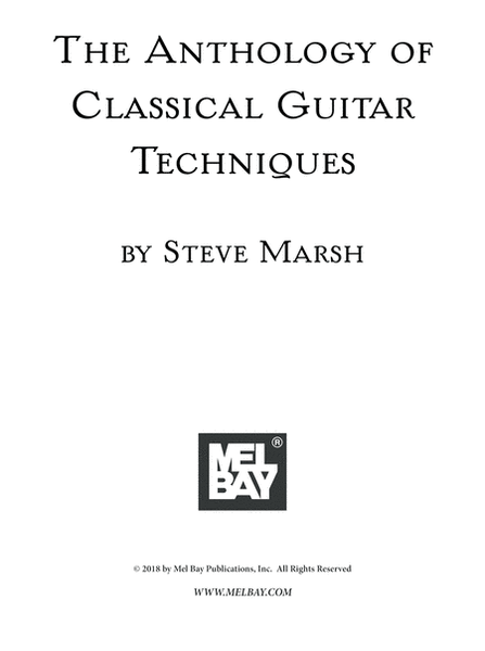 Anthology of Classical Guitar Techniques