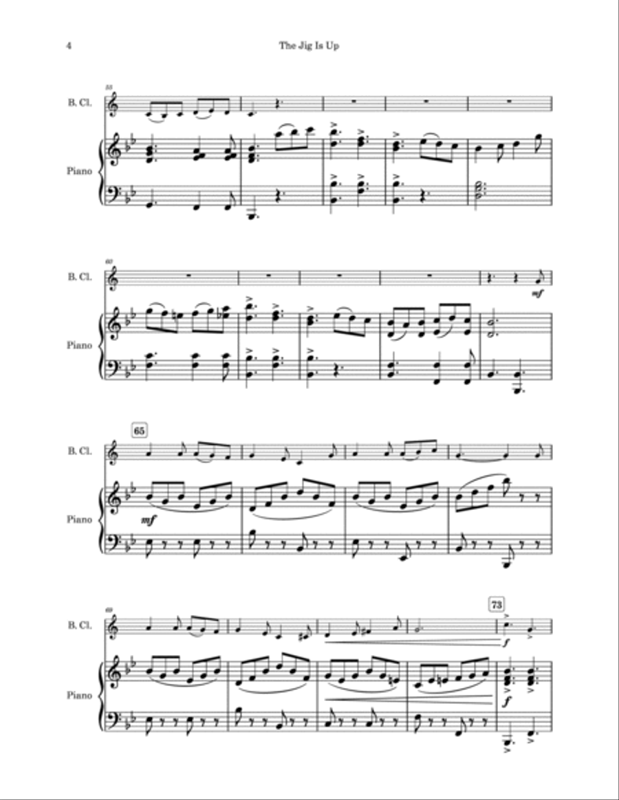 The Jig Is Up Bass Clarinet scores gallery preview page 5
