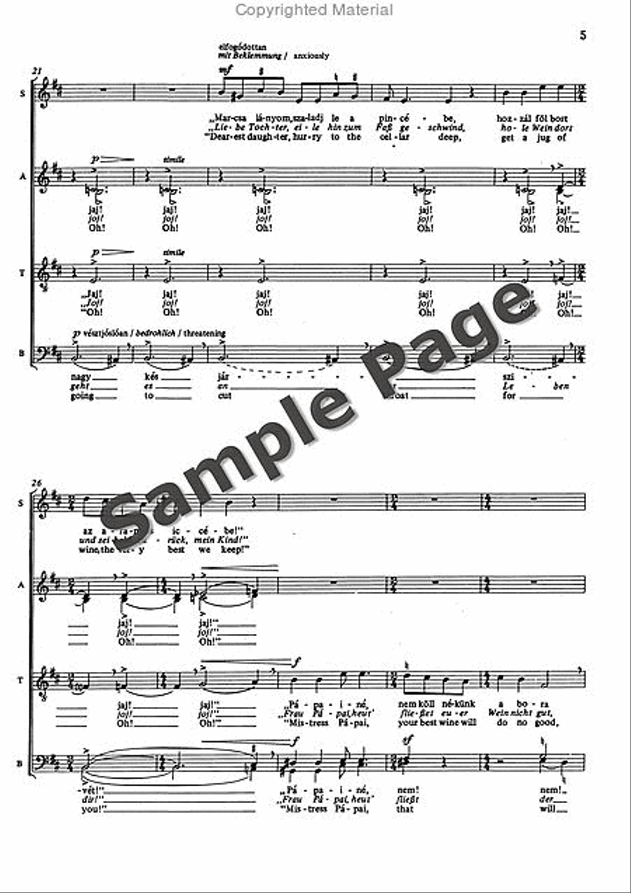 Widow Papai 4-Part scores gallery preview page 6