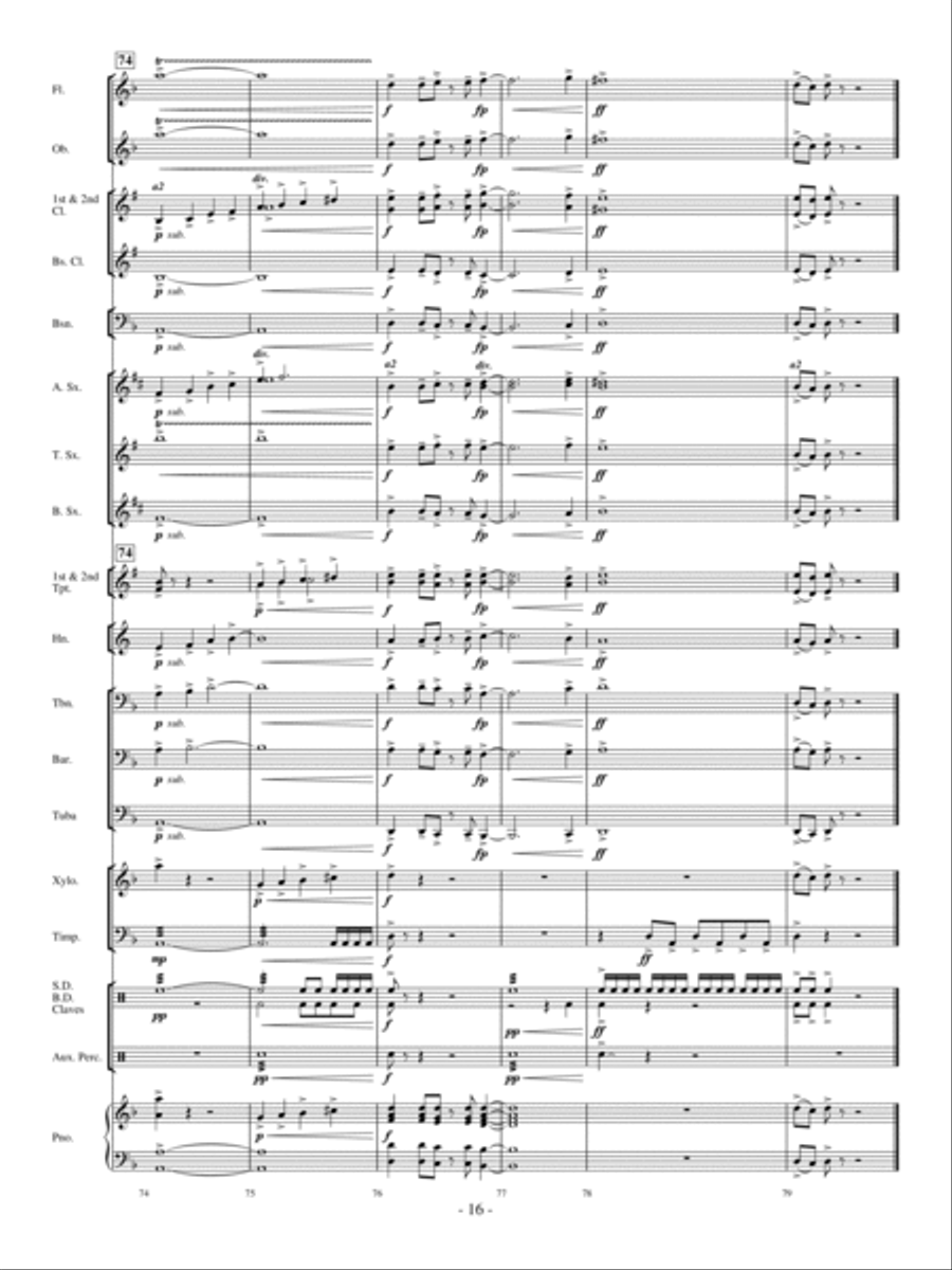 Freefall! Concert Band scores gallery preview page 15