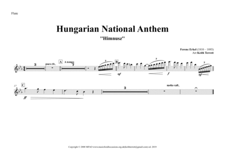 Hungarian National Anthem for Symphony Orchestra (Keith Terrett Olympic Anthem Series) image number null
