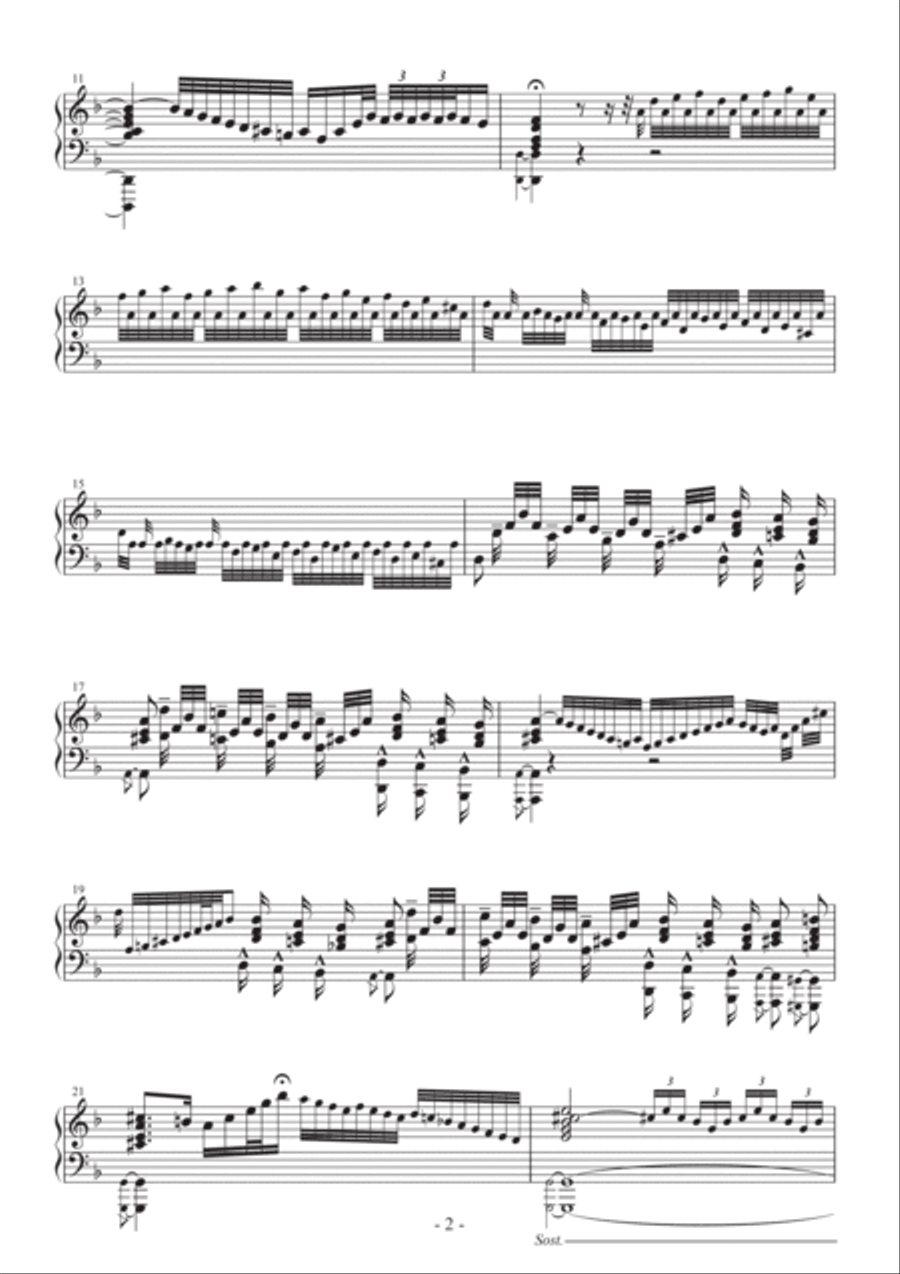 Toccata and Fugue in d minor for the left hand, BWV 565 Piano Solo scores gallery preview page 3