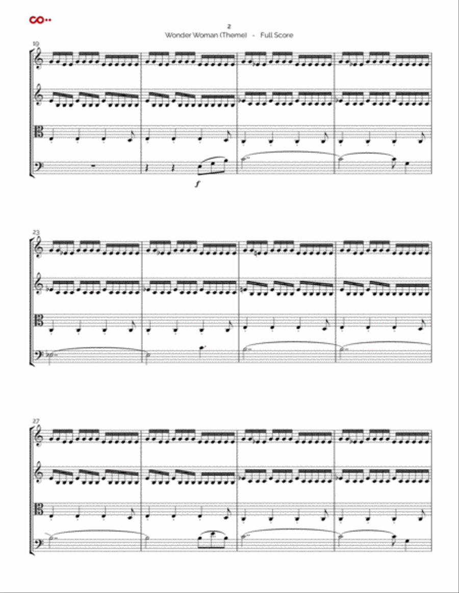 Batman V Superman - End Credits Pt 3 String Quartet scores gallery preview page 2