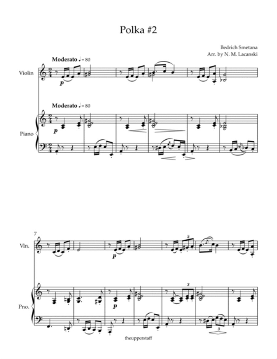 Polka #2 Violin Solo scores gallery preview page 2