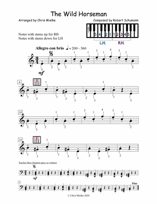 The Wild Horseman (beginner - 5 finger piano)