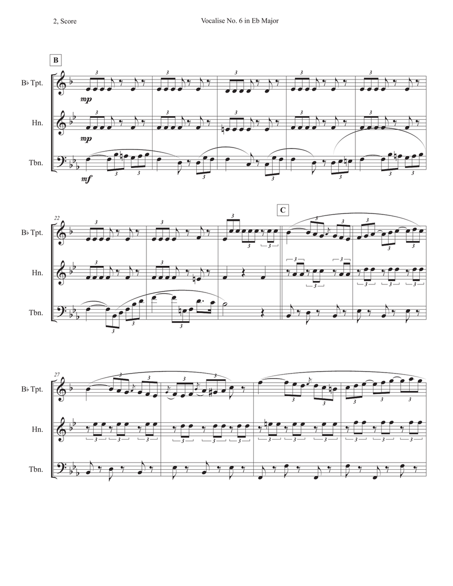 Vocalise No.6 in Eb Major School and Community scores gallery preview page 2