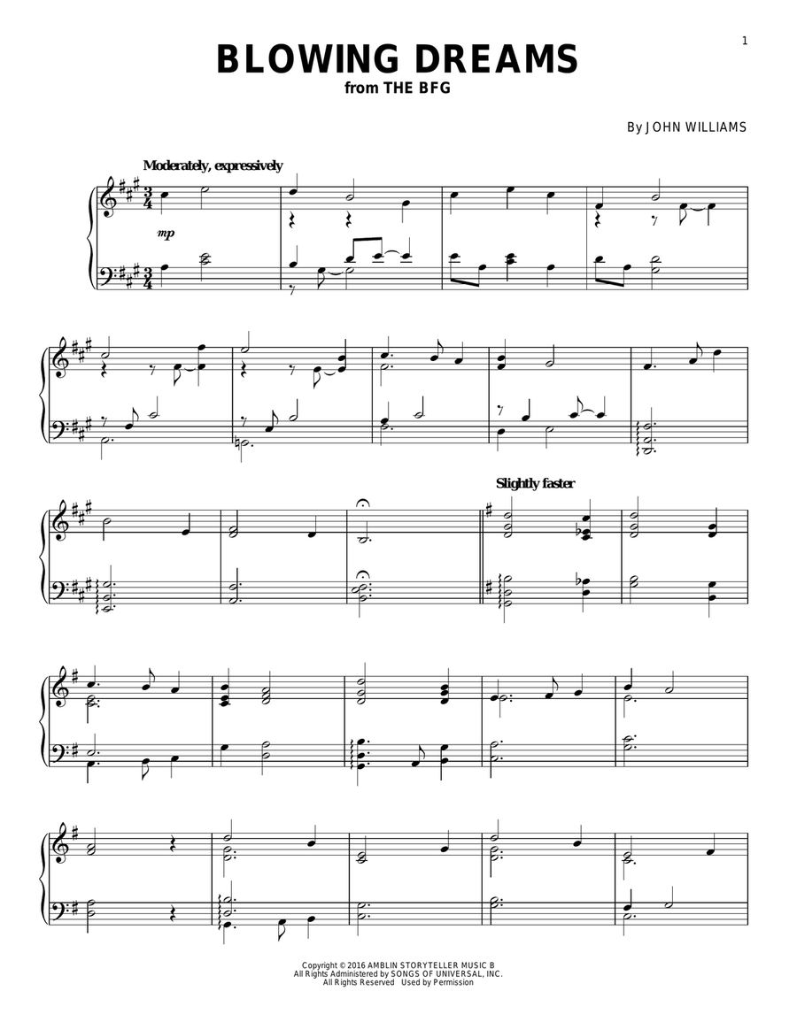 Blowing Dreams Blowing Dreams Piano Solo scores gallery preview page 1