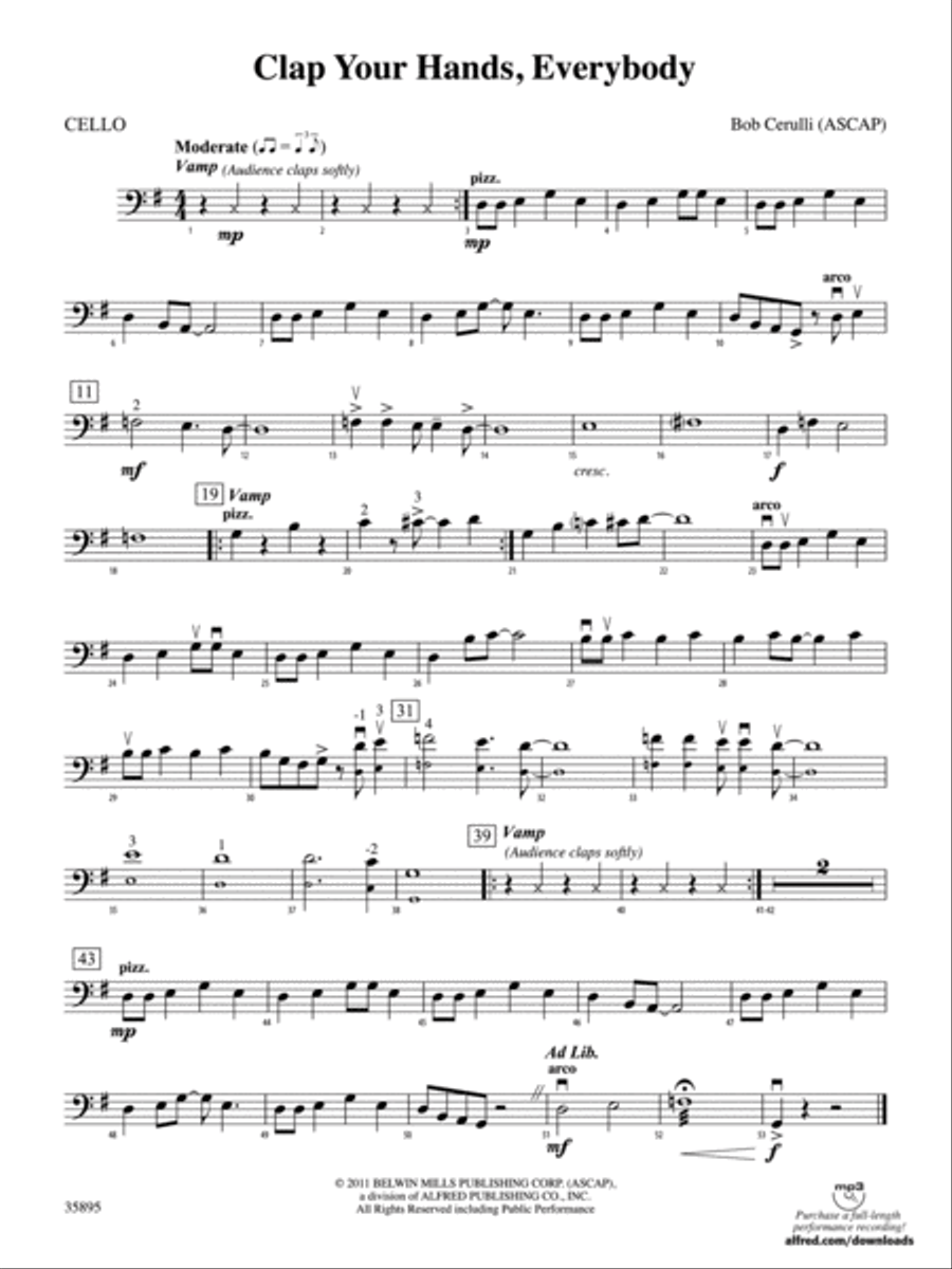 Clap Your Hands, Everybody: Cello
