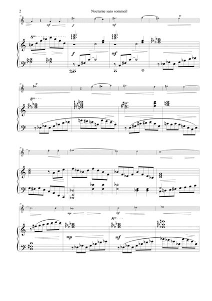 Nocturne sans Sommeil (Sleepless Nocturne) for violin and piano image number null