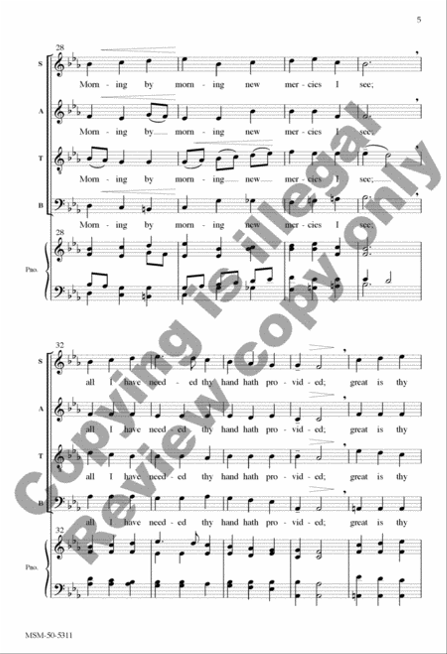 Great Is Thy Faithfulness Divisi scores gallery preview page 20