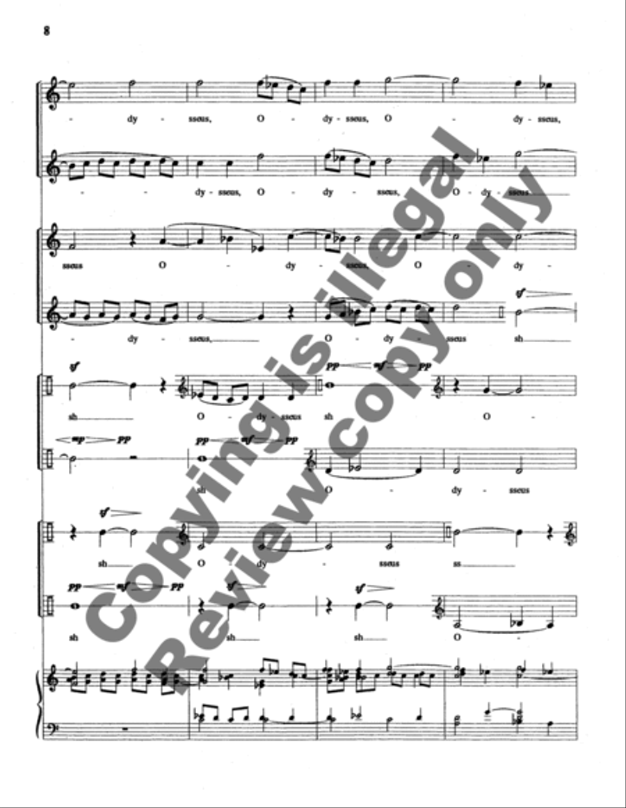 Odysseus and the Sirens Women's Choir scores gallery preview page 14