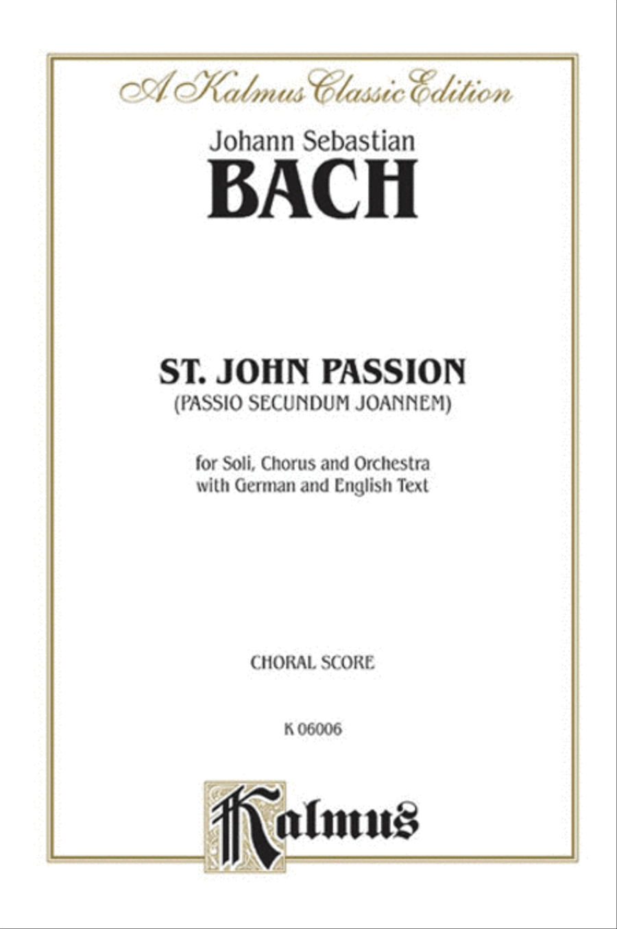 St. John Passion 4-Part scores gallery preview page 1