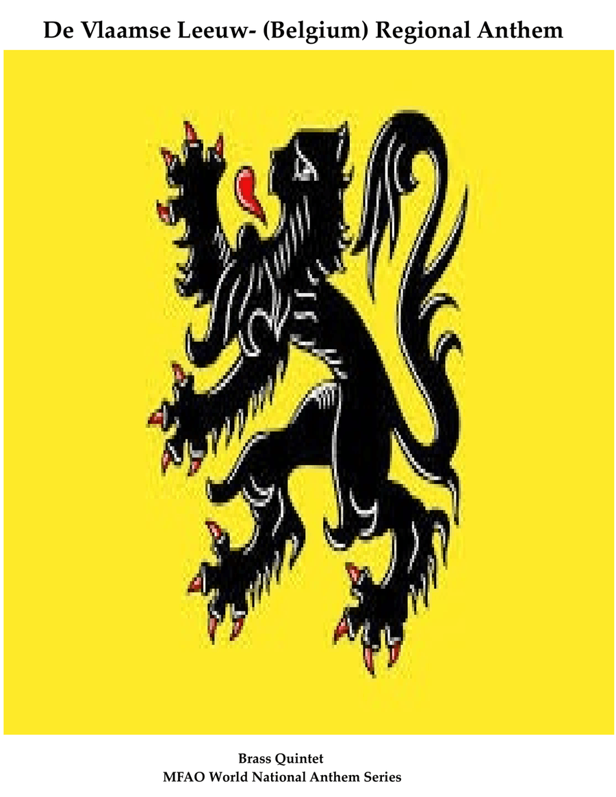 Flanders Regional Anthem for (De Vlaamse Leeuw-Flanders ) for Brass Quintet image number null