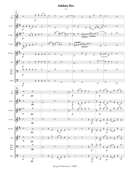 Gabrieli: Jubilate Deo Ch. 136 for Concert Band image number null