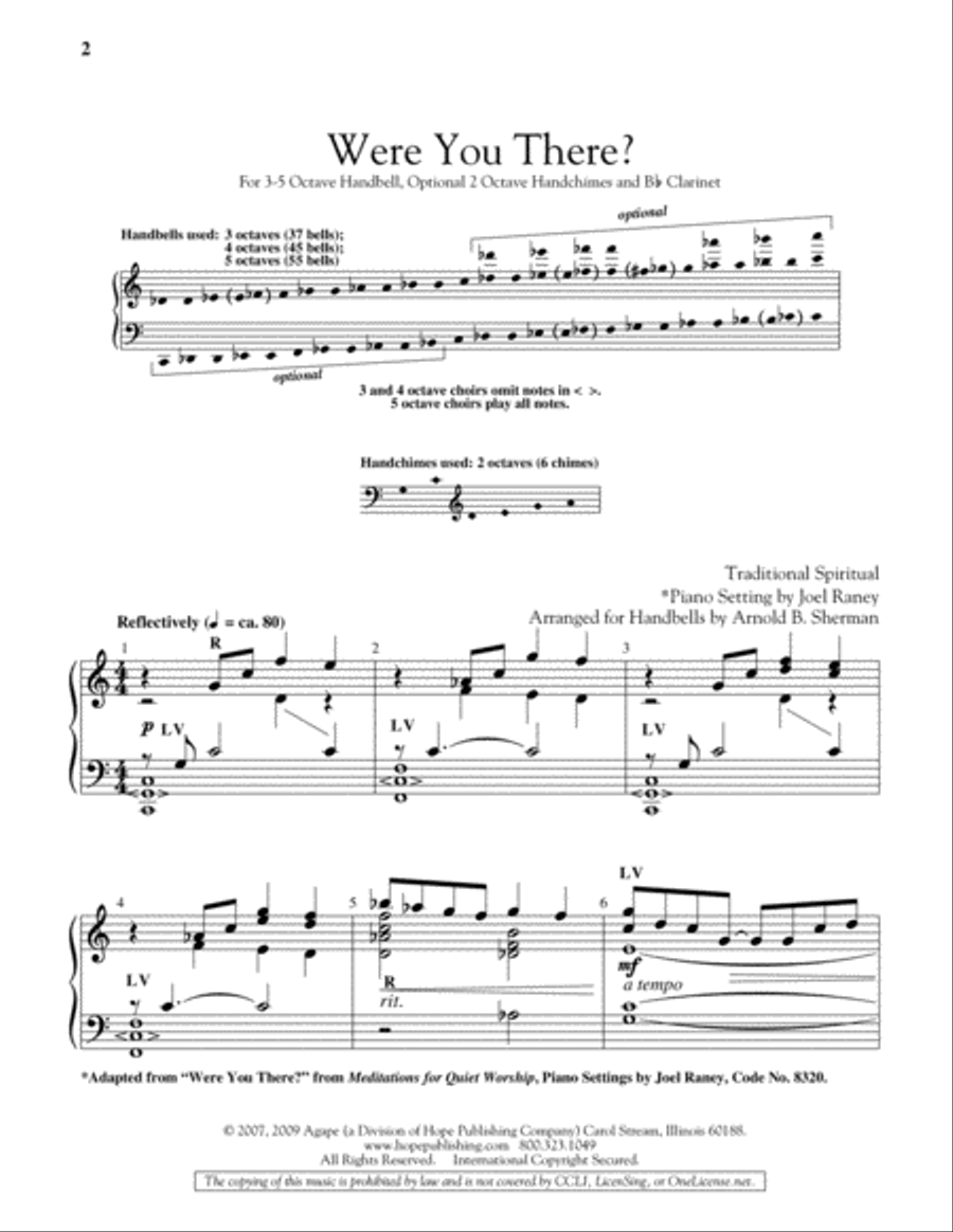 Were You There? Were You There? 5-Octaves scores gallery preview page 2