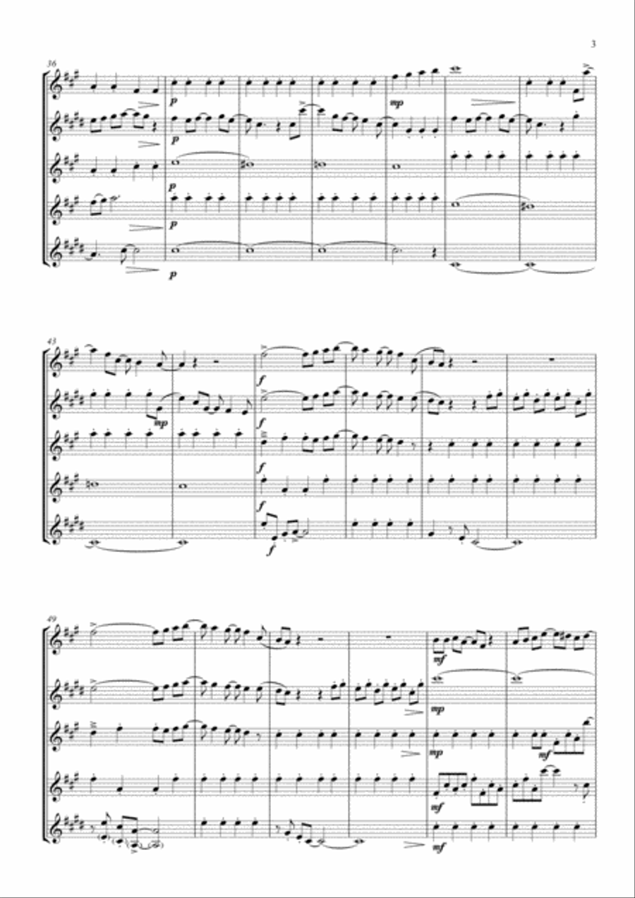 Eleanor Rigby Woodwind Quintet scores gallery preview page 3