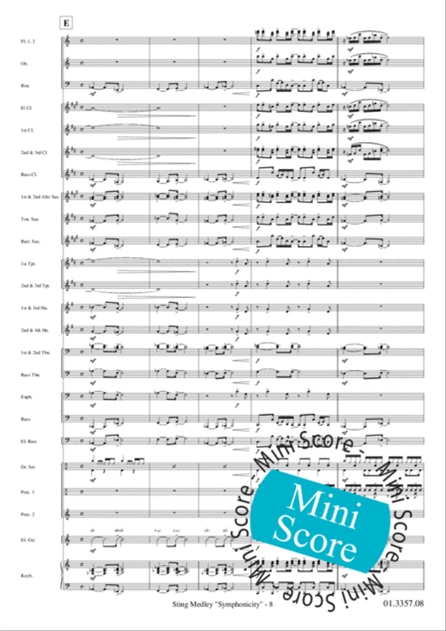 Sting Medley Sting Medley Concert Band scores gallery preview page 12