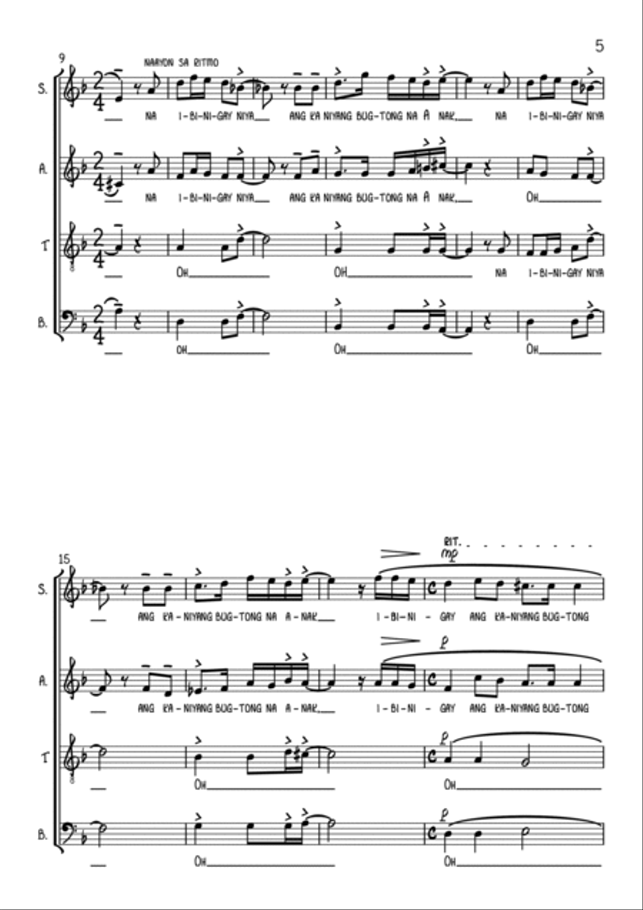 Ang Pagsinta ng Diyos Ang Pagsinta ng Diyos 4-Part scores gallery preview page 5