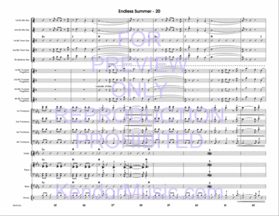 Endless Summer (Full Score) Jazz Ensemble scores gallery preview page 21
