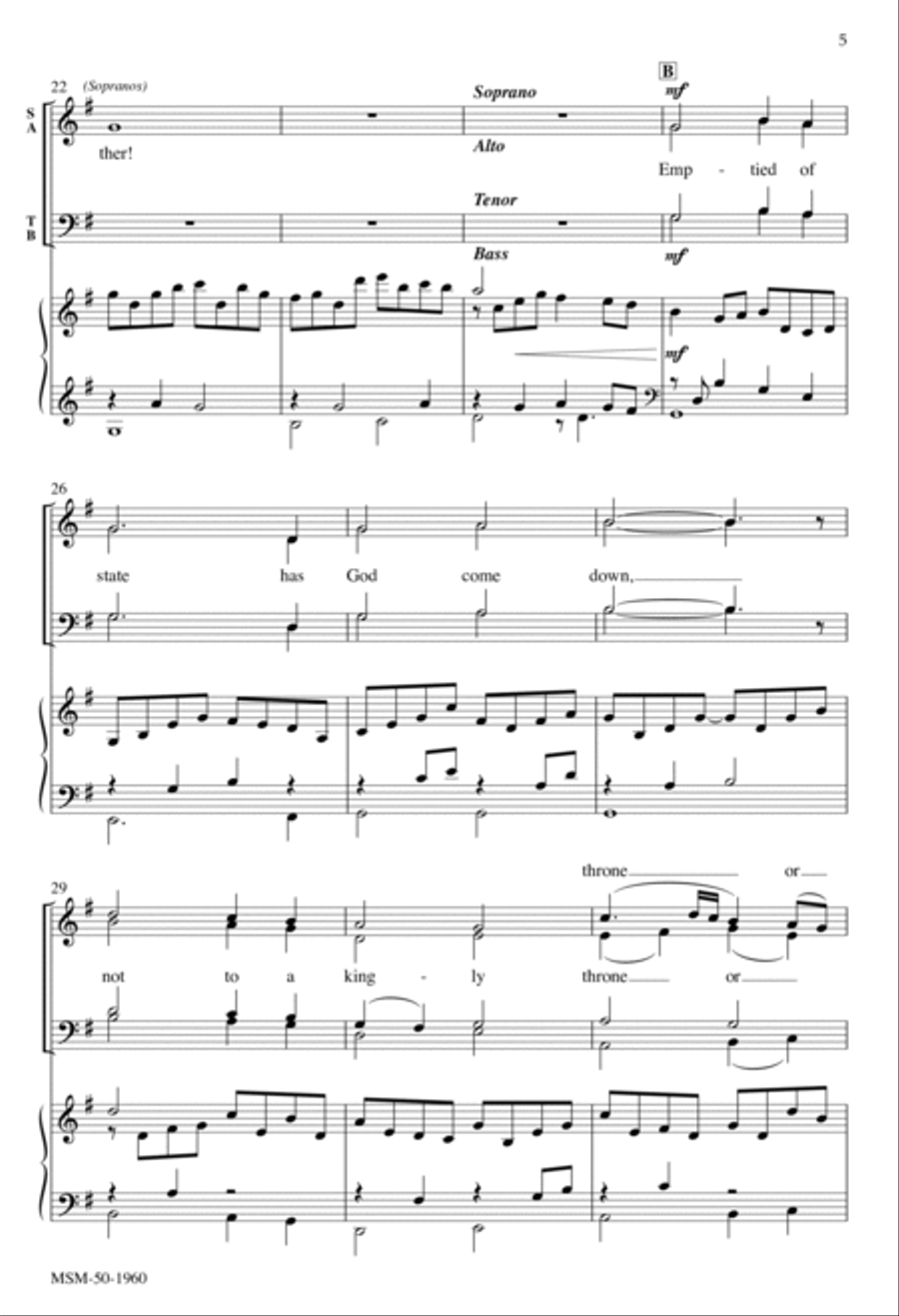 Songs in the Night at Jesus' Birth 4-Part scores gallery preview page 4