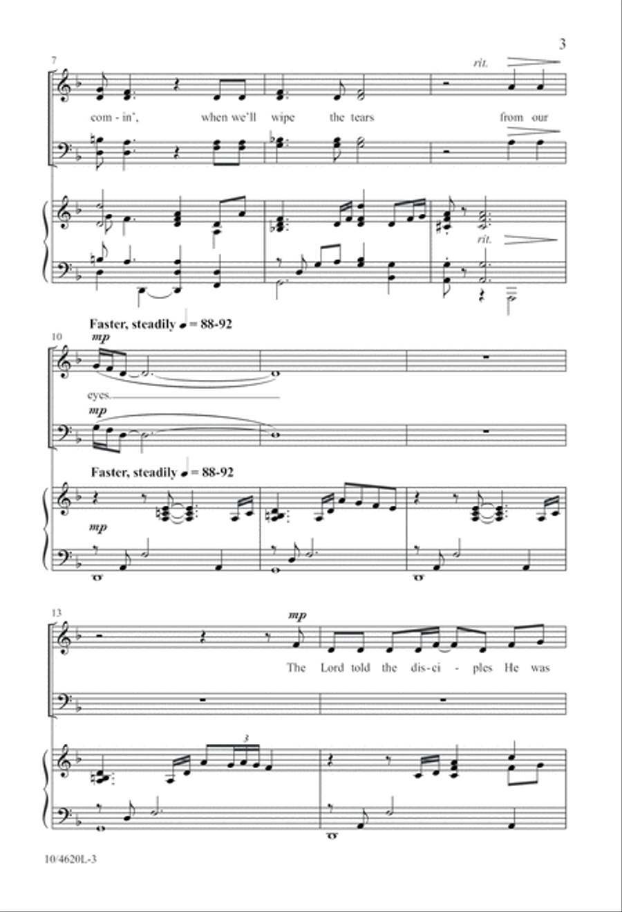 Sunday's Comin'! 4-Part scores gallery preview page 3