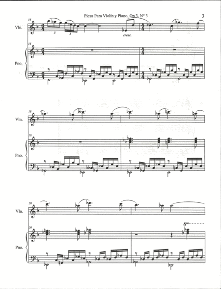 Pieza para Violin y Piano Op. 3 No. 3 image number null