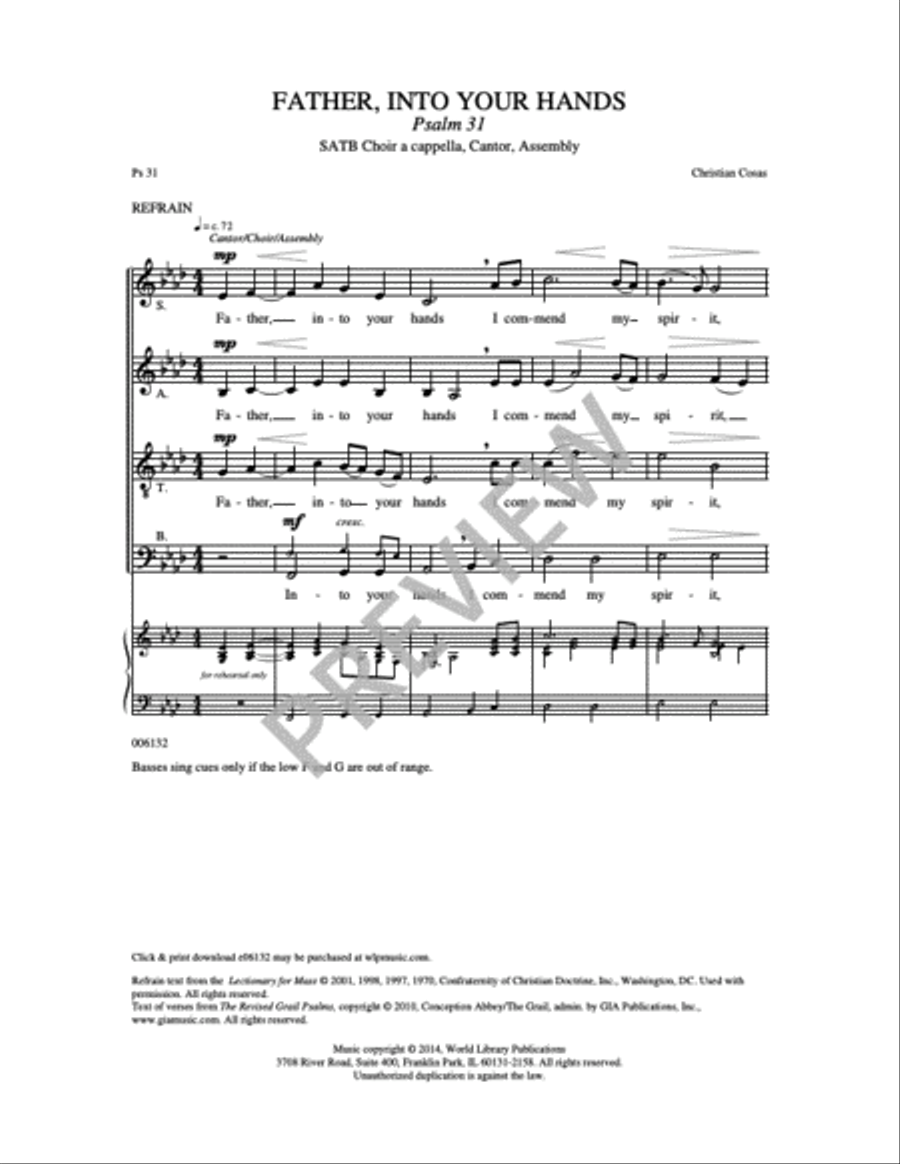 Father, into Your Hands 4-Part scores gallery preview page 3